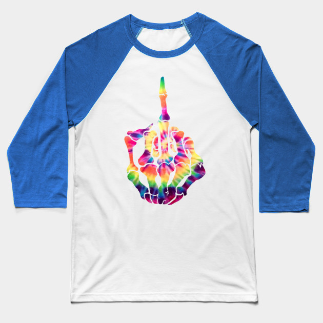 Skeleton Middle Finger Flipping the Bird Tie Dye Tee